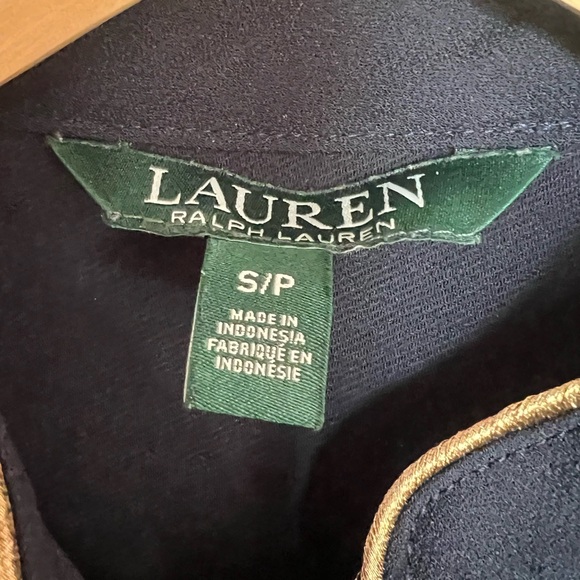 Ralph Lauren Blouse Womens S Nautical Long Sleeve Button Up Shirt Epaulette LRL - Picture 2 of 8